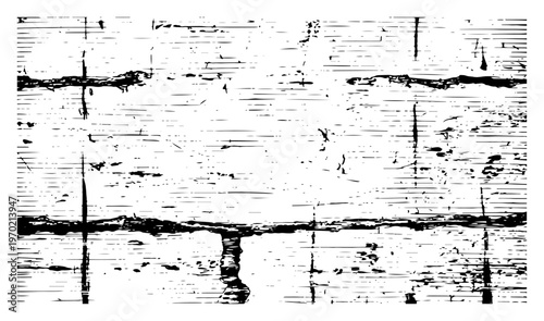 Vintage hand drawn ink texture of a weathered brick wall surface with heavy hatching