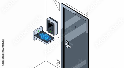 High-Tech Biometric Palm Print Recognition Door Lock for Smart Office and Home Security Access Control