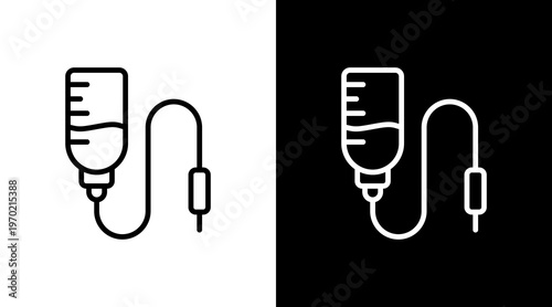 Iv Drip White Icon Set Design