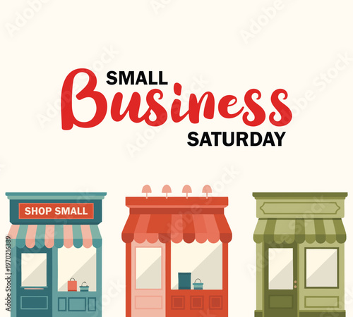 Small Business Saturday background or banner design template 2025 is observed every year in November. Holiday concept. Great for cards, posters, placards, templates