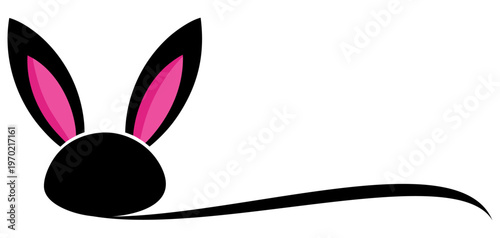 Easter bunny ears vector illustration for easter day