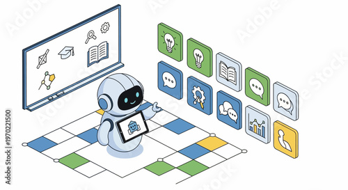 AI Robot Assistant in a Smart Classroom Environment for E-learning and Digital Education Concept