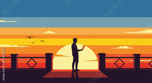 Man playing guitar on a balcony.