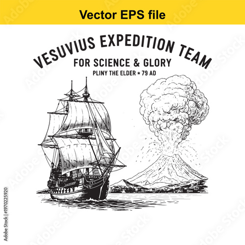 Vesuvius expedition team for science and glory