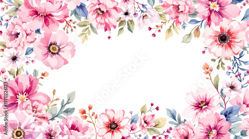 Gentle floral illustration combining pastel petals and foliage into a calming and visually pleasing backdrop