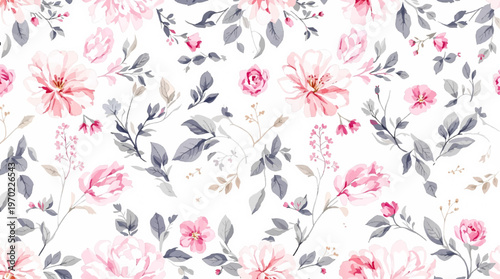 Elegant floral arrangement forming a seamless background full of softness, balance, and artistic natural beauty