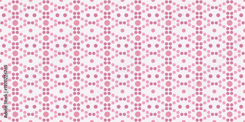 Repeating Geometric Circle Dot Pattern, Pink Color Delicate Background Texture