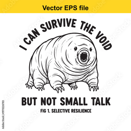 A humorous image of a waddling animal with a caption about resilience