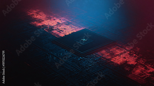 Double Exposure AI Processor and Digital City Technology Concept