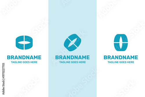 Letters CD CN NU Monogram Logo, for DC NC UN Initials