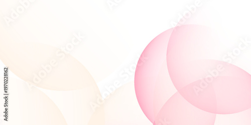 Abstract pastel colorful pink and yellow gradations. Circle effect style geometric abstract background simple