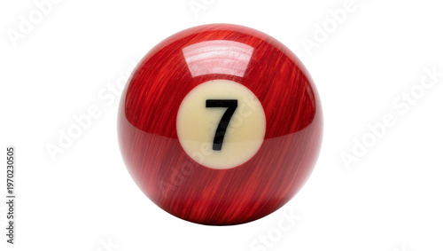 Isolated striped red pool billiard ball with number seven for game, sport, and leisure Free Download Isolated striped red pool billiard ball with number seven for game, sport, and leisure - GFXLoad