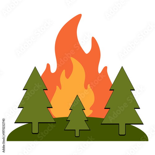 Forest fire, jungle fire, wildfire, burning forest, fire in jungle, trees on fire, flames, nature disaster, environmental damage, climate change impact, deforestation, burning trees, forest burning, i