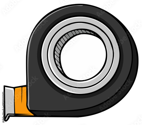 Cartoon tape measure, construction tool, measuring instrument