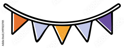 Colorful Party Bunting Flags Garland Illustration