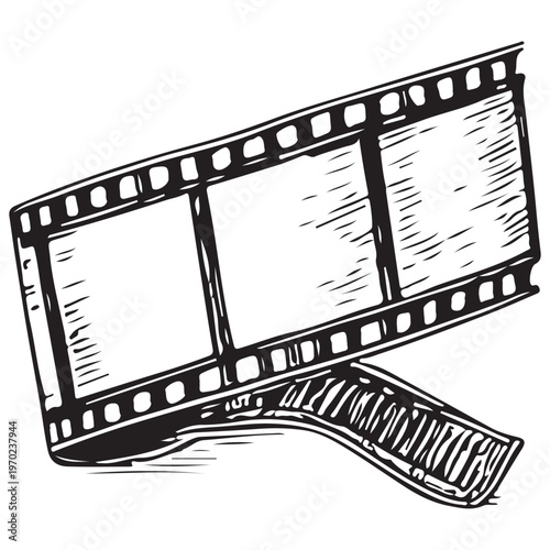 Film Strip Reel for Cinema Production, Movie Editing and Visual Media Content