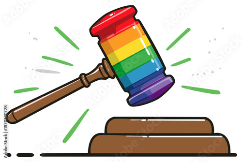 Equality Under the Law Rainbow Gavel for LGBTQ Rights and Fair Judgments in Justice System Representation