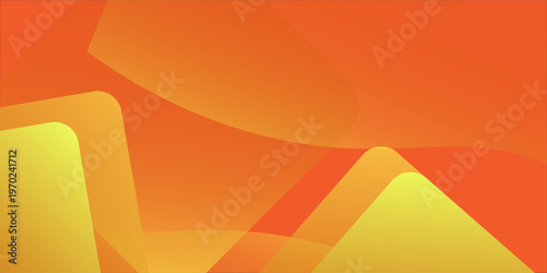 Abstract vibrant orange and yellow background with flowing geometric shapes