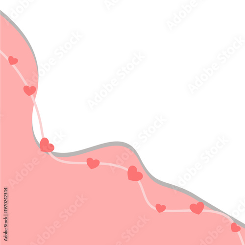 Mother's Day Pink Heart Corner