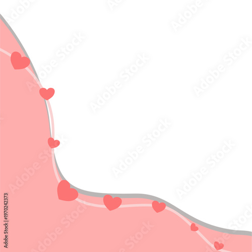 Mother's Day Pink Heart Corner