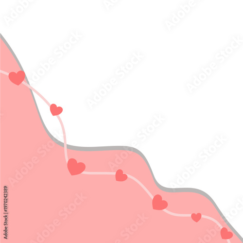 Mother's Day Pink Heart Corner