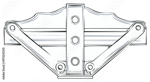 Ornate Antique Ornate Mechanical Widget with Pivot Arms