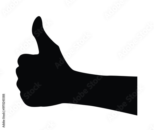 Hand vector silhouette, detailed hand gestures. Black hand silhouette gestures set isolated on white including thumbs up pointing fist and okay signs vector illustration.