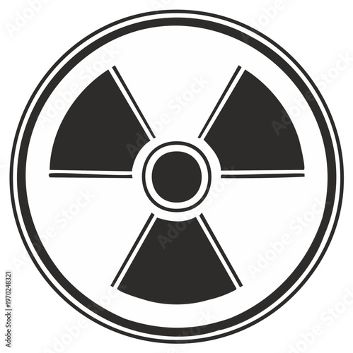 Radioactive Hazard Symbol in a Circle, Health Safety Prevention, Nuclear Contamination Warning, Radiation Danger Zone
