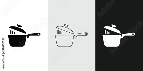 Cooking pot icons design vector illustration