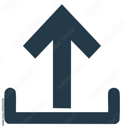 Upload icon with upward arrow symbol for sharing and sending files