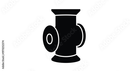 Black silhouette of a fire hydrant simple design isolated on a white background silhouette