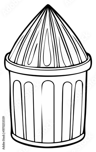 Illustration of a conical fruit juice reamer