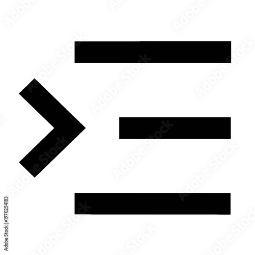 Schilderij op canvas Text indent alignment icon for editor interface