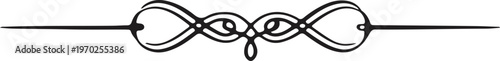 Elegant infinity symbol design element, vector ornamental divider, line decoration, minimalist graphic
