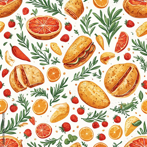 Food Pattern Design Very Cool