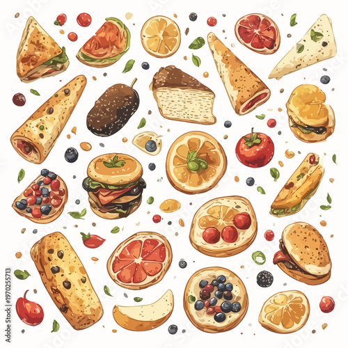 Food Pattern Design Very Cool