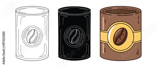 Three different cylindrical containers showing cross section views of spiral vortex patterns inside