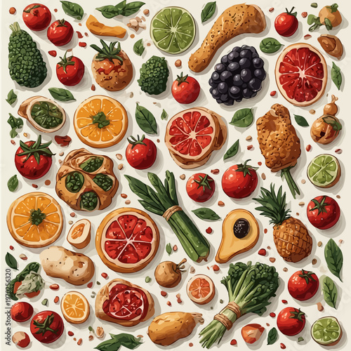 Food Pattern Design Very Cool