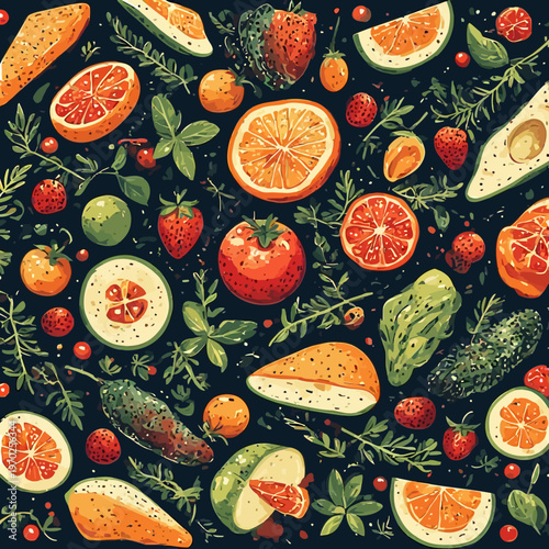 Food Pattern Design Very Cool