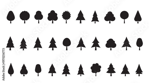 tree simple silhouettes
