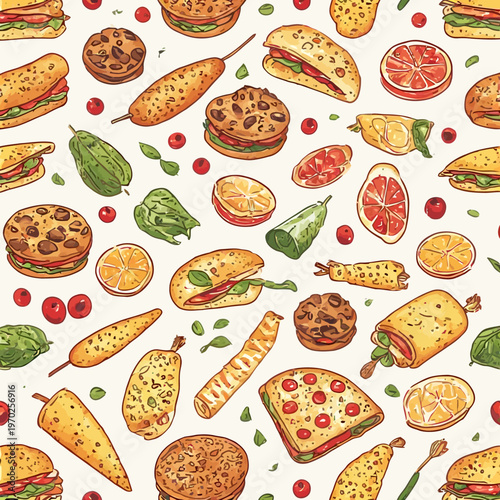 Food Pattern Design Very Cool