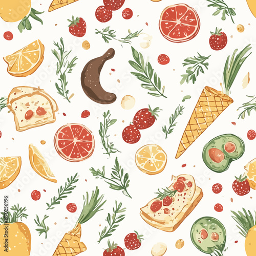 Food Pattern Design Very Cool