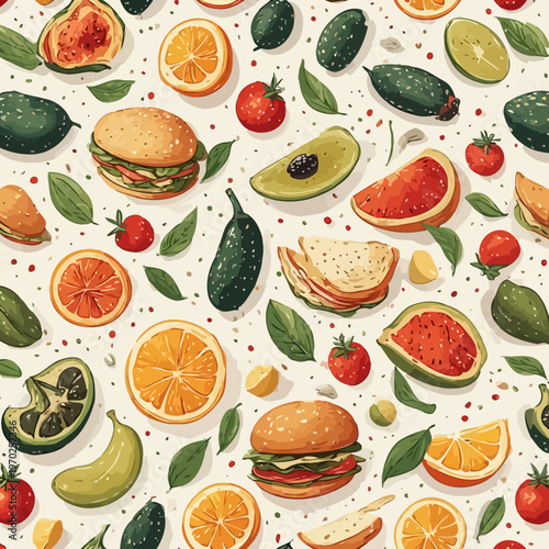 Food Pattern Design Very Cool