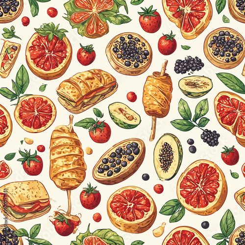 Food Pattern Design Very Cool