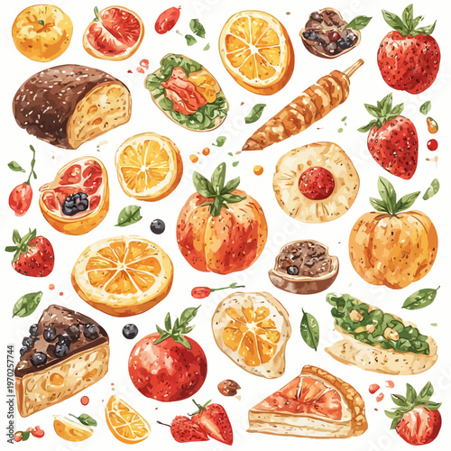 Food Pattern Design Very Cool