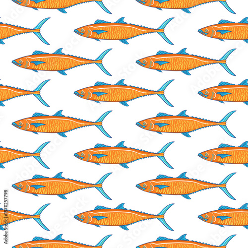 Vector Hand drawn illustration colourful of summer,coastal,Graphic elements. seamless patterns for fabric, textiles, clothing, wrapping paper, backdrop, banner, illustration, abstract backgrounds.

