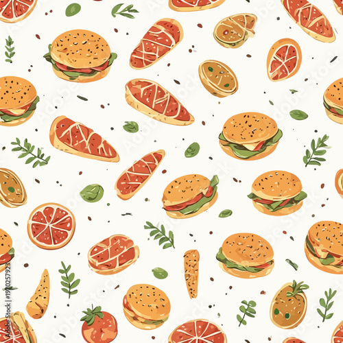 Food Pattern Design Very Cool