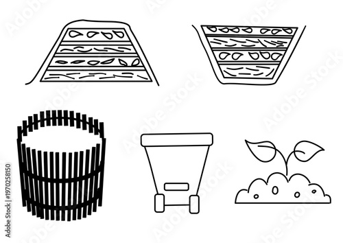 Composting Methods Process Diagram for Organic Waste Recycling and Sustainable Agriculture