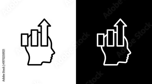 Personal Growth White Icon Set Design