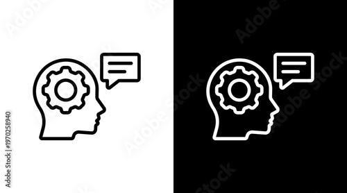 Soft Skills White Icon Set Design
